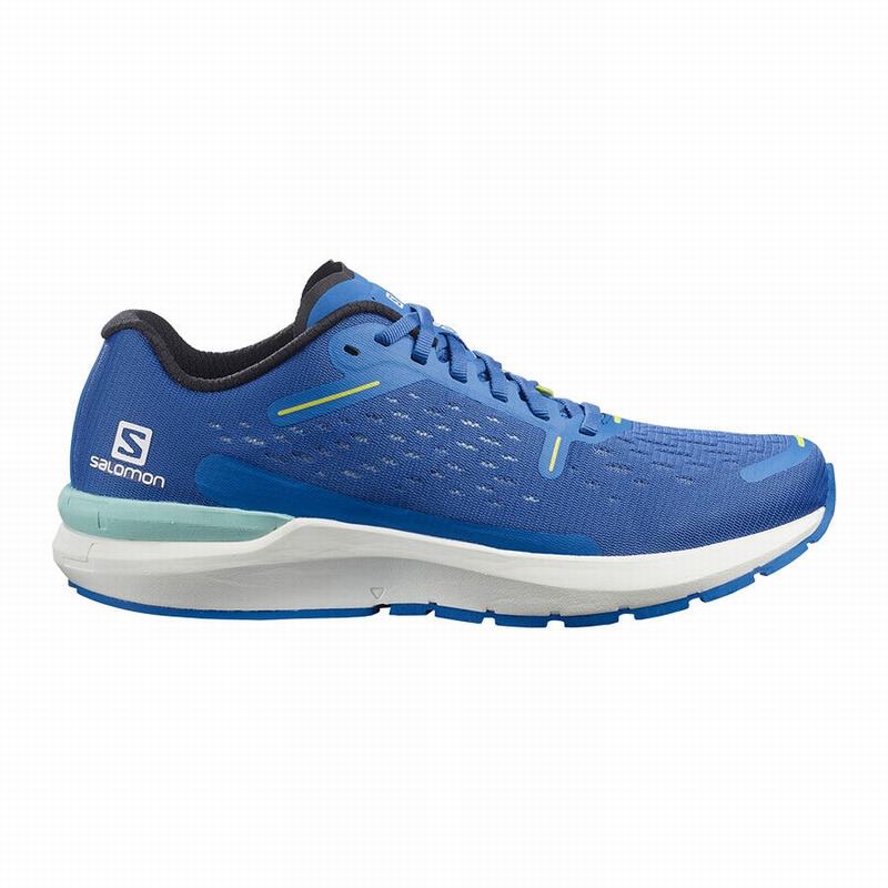 Chaussure Running Route Salomon Homme Bleu / Blanche - Salomon SONIC 4 BALANCE - France (2380-IGHAC)